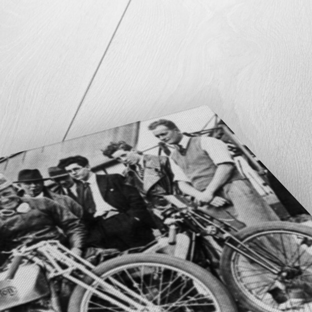 Bill Lacey and Tommy Atkins with a Norton bike, 1931 by Unknown