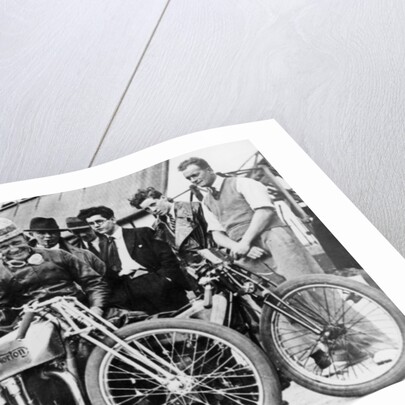 Bill Lacey and Tommy Atkins with a Norton bike, 1931 by Unknown
