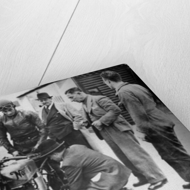 Jimmy Guthrie riding a Norton, (1930s?) by Unknown