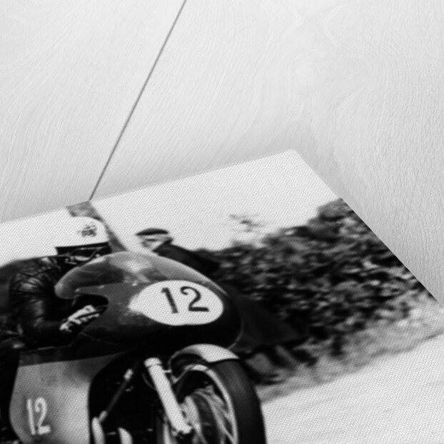 John Hartle winning the Isle of Man Junior TT, on an MV Agusta, 1960 by Unknown