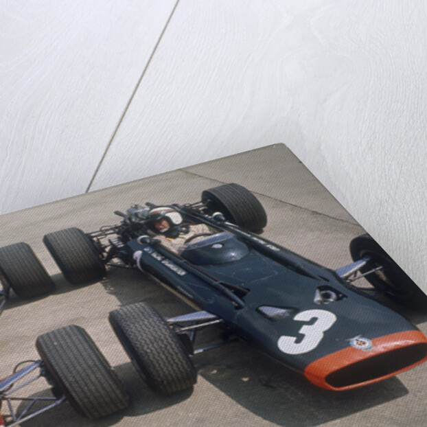 Chris Amon and Jackie Stewart at the British Grand Prix, Silverstone, Northamptonshire, 1967 by Unknown