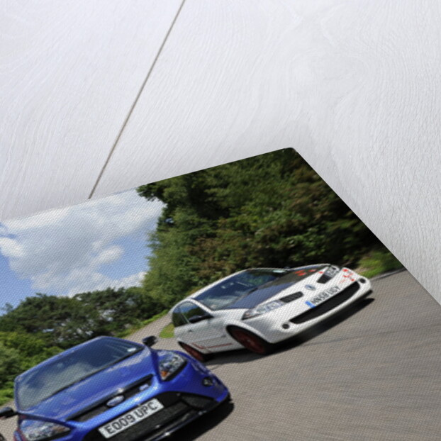 VW Golf GTi Renault Megane Sport R26R and Ford Focus RS 2009 by Simon Clay