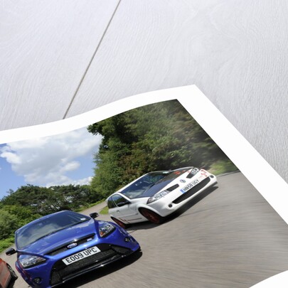 VW Golf GTi Renault Megane Sport R26R and Ford Focus RS 2009 by Simon Clay