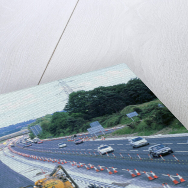 Roadworks at Contraflow on M27 Motorway, Hampshire by Unknown