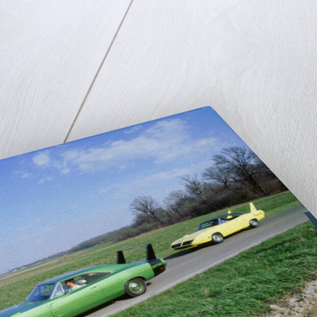 1970 Plymouth Superbird with 1968 Dodge Daytona by Unknown