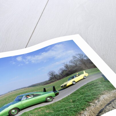 1970 Plymouth Superbird with 1968 Dodge Daytona by Unknown