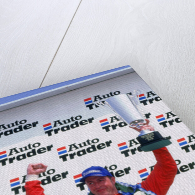 Matt Neal, Nissan driver, celebrates victory, 1999 British touring cars by Unknown