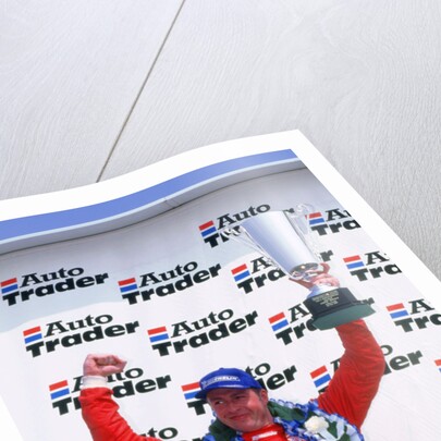 Matt Neal, Nissan driver, celebrates victory, 1999 British touring cars by Unknown