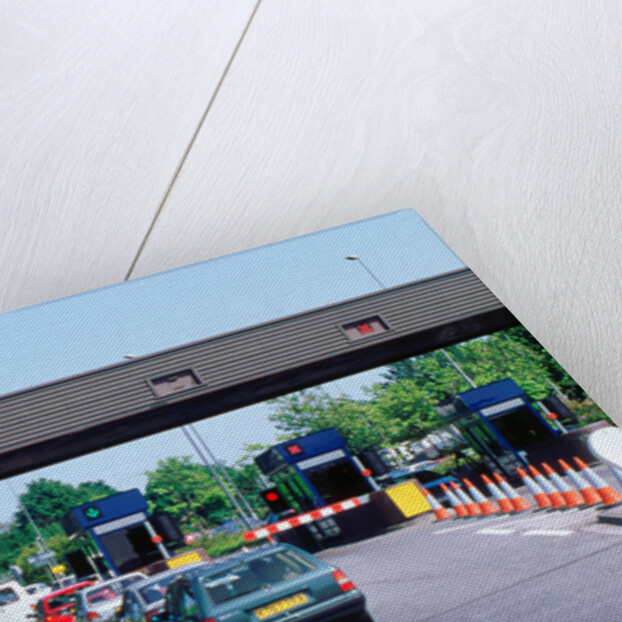 Traffic at toll booths on Itchen Bridge, Southampton by Unknown