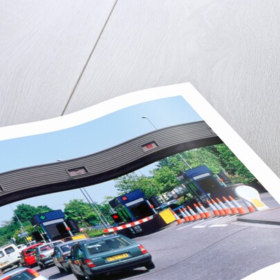 Traffic at toll booths on Itchen Bridge, Southampton by Unknown