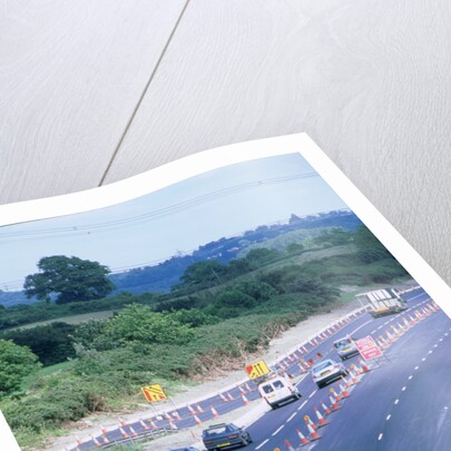 Roadworks on M27 Motorway by Unknown