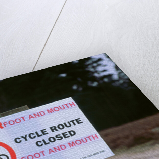 No cycling-Foot and Mouth closure 2001. New Forest by Unknown