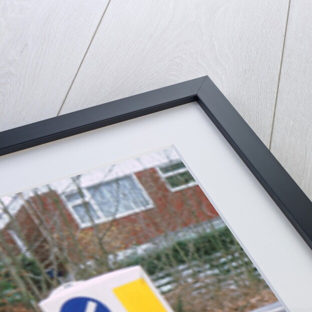 Keep left bollard.Road junction by Unknown