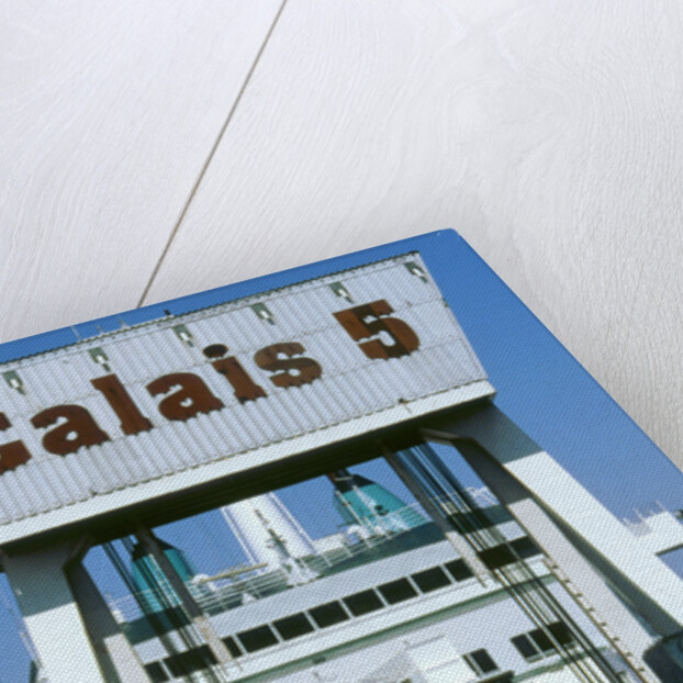 Cars boarding ferry at Calais by Unknown
