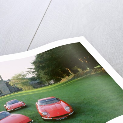 Ferrari group. Ferari Daytona 365GTB,246 Dino and 275 GTB by Unknown