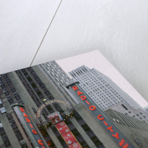 New York street scene,Radio City music hall by Unknown