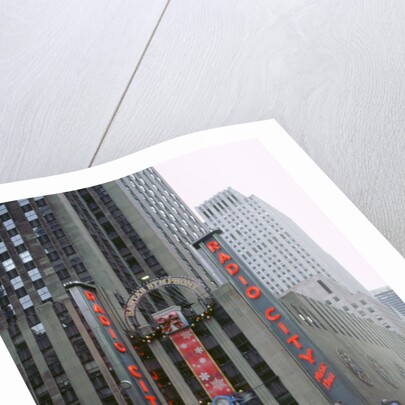 New York street scene,Radio City music hall by Unknown