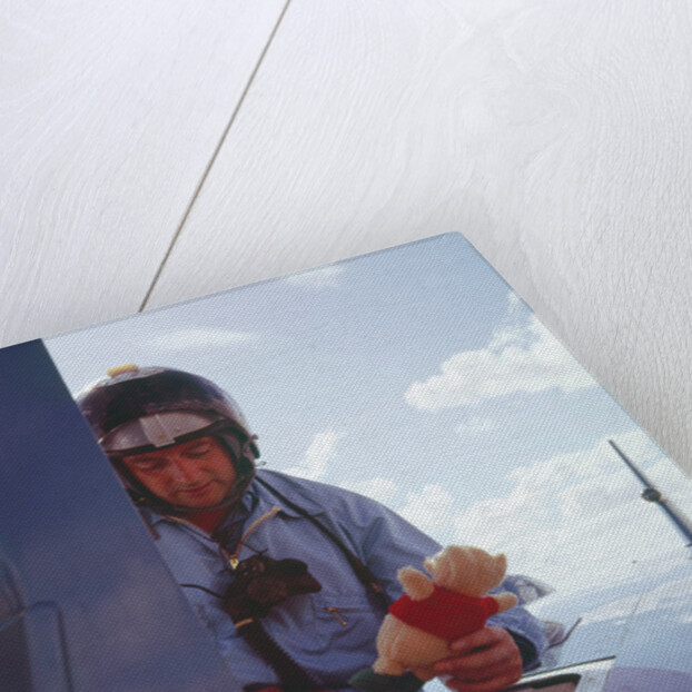 Donald Campbell with Mascot Mr.Woppit, 1960s by Unknown