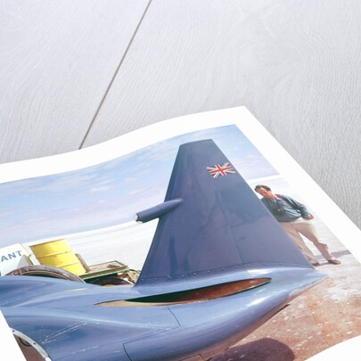 Donald Campbell examines Bluebird, Lake Eyre, Australia, 1960s by Unknown