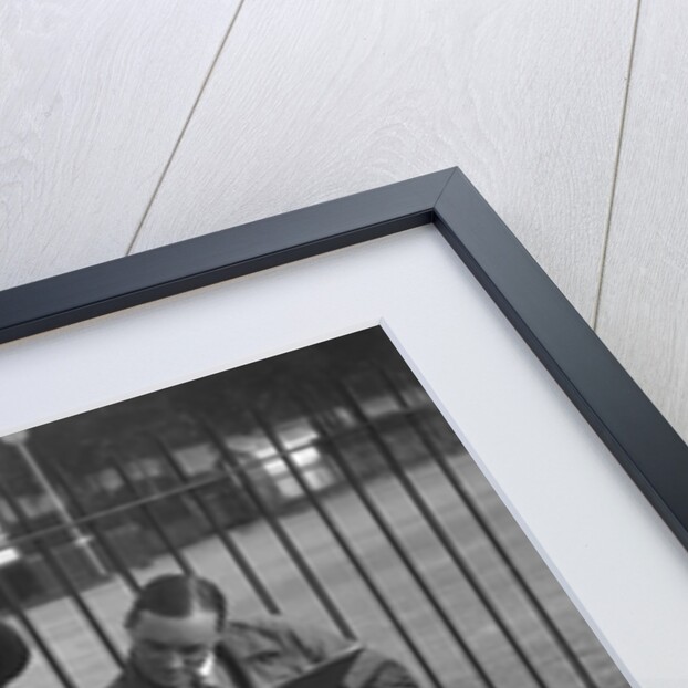 Henry Segrave, and Malcolm Campbell, with motoring artist Frederick Gordon Crosby, Brooklands by Bill Brunell