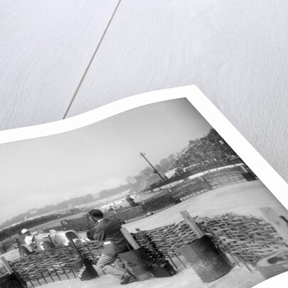 MG K3 of John Henry Tomson Smith at the chicane, JCC International Trophy, Brooklands, 1936 by Bill Brunell