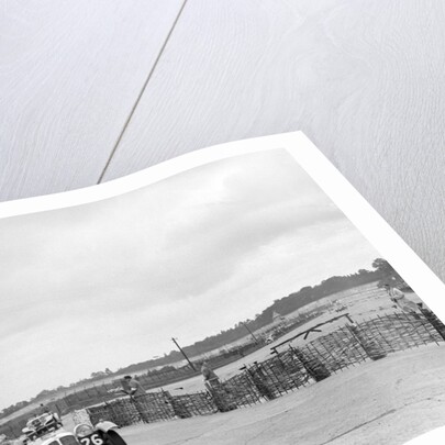 Cars racing through the chicane, JCC Members Day, Brooklands, 8 July 1939 by Bill Brunell