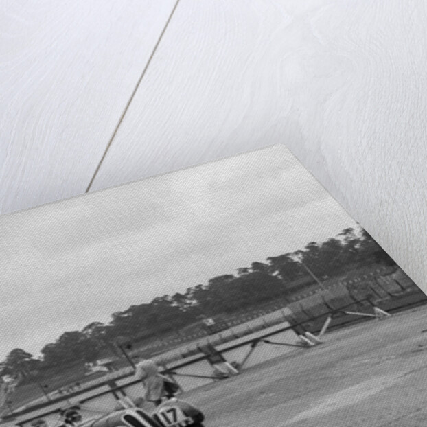 Frazer-Nash BMW 328 and Riley at the chicane, JCC Members Day, Brooklands, 1939 by Bill Brunell