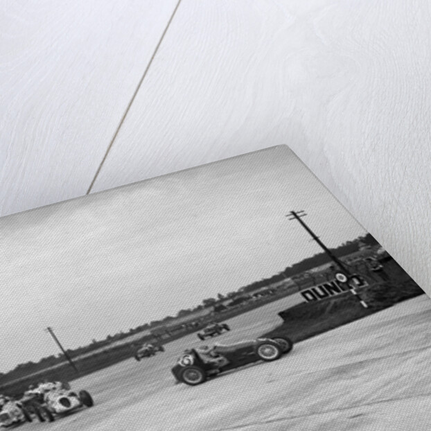 Motor race on the Campbell Circuit at Brooklands by Bill Brunell