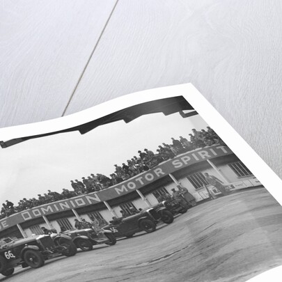 Cars at the start of a race at a JCC Meeting, Brooklands by Bill Brunell