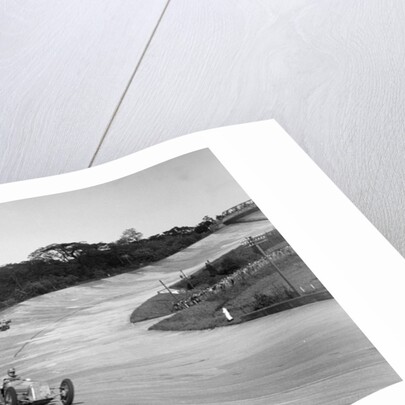 Earl Howe's Delage GP leading ER Hall's Bentley at the BARC Meeting, Brooklands, 25 May 1931 by Bill Brunell