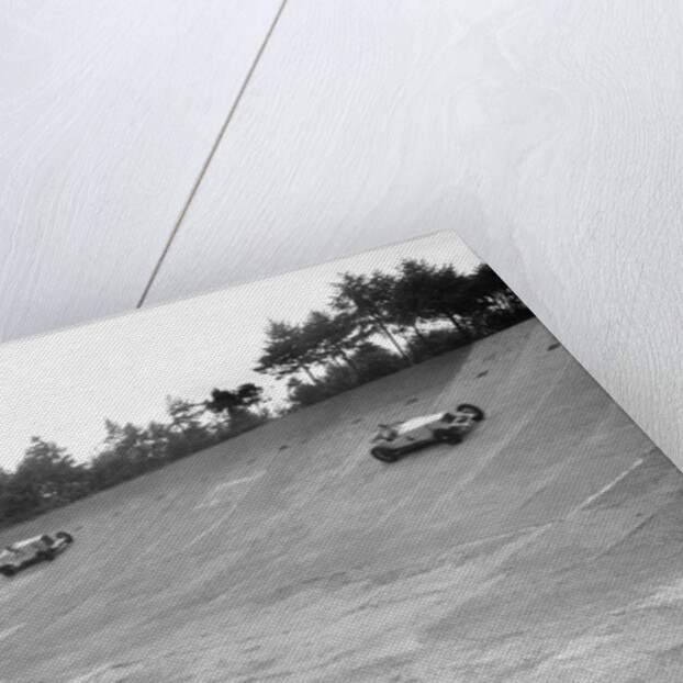 Invicta, Talbot and Frazer-Nash cars racing on the Members Banking at Brooklands by Bill Brunell