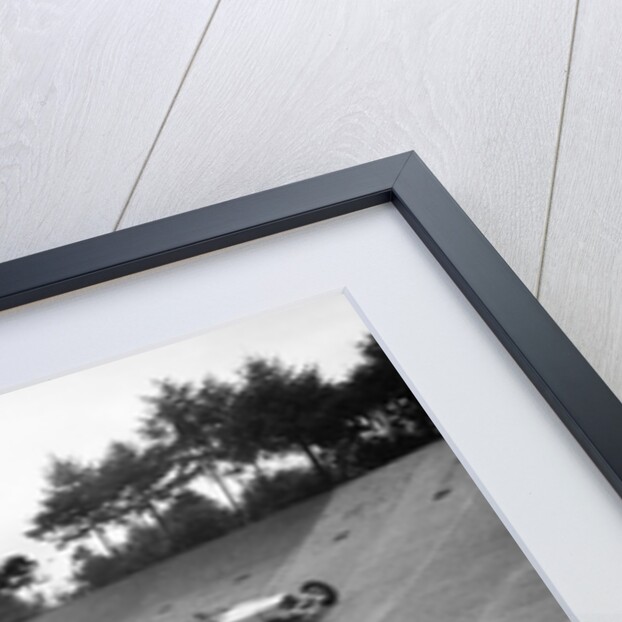 Invicta, Talbot and Frazer-Nash cars racing on the Members Banking at Brooklands by Bill Brunell