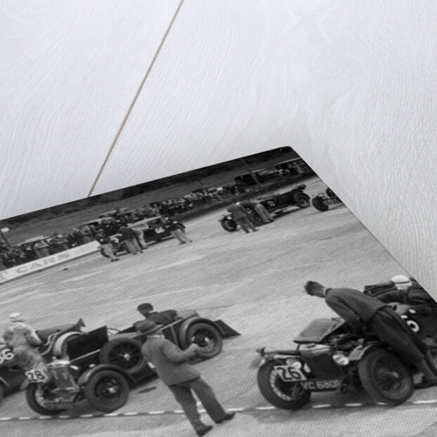 Cars on the starting grid at the JCC Members Day, Brooklands, 4 July 1931 by Bill Brunell