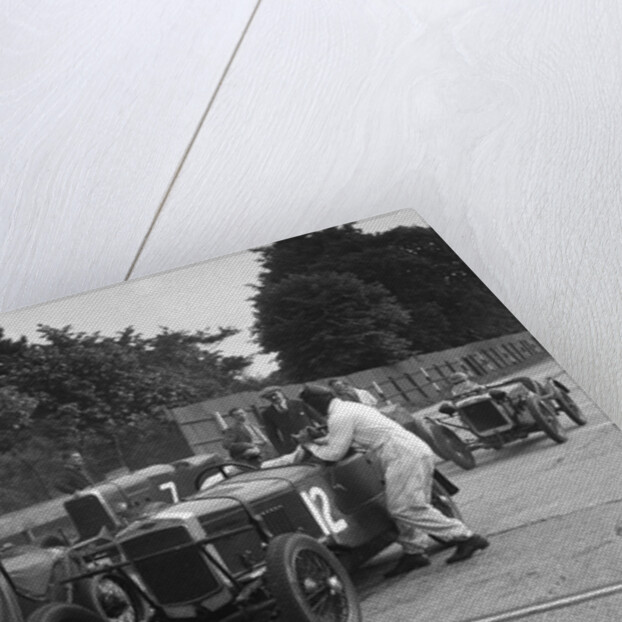 Minerva, Austin and Alvis at the start of an Inter-Club Meeting, Brooklands, 20 June 1931 by Bill Brunell