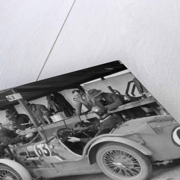 MG C type of TVG Selby and G Hendy in the pits at the JCC Double Twelve race, Brooklands, May 1931 by Bill Brunell