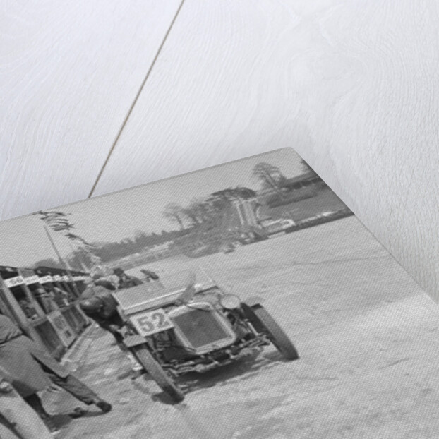 Austin Ulster of ECH Randall and WE Harker in the pits, JCC Double Twelve race, Brooklands, 1931 by Bill Brunell