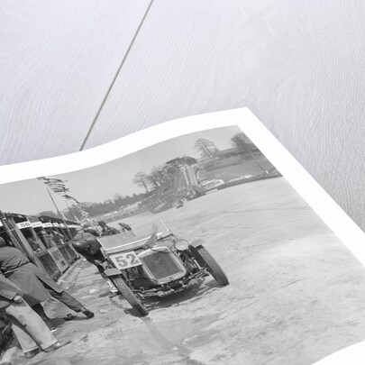 Austin Ulster of ECH Randall and WE Harker in the pits, JCC Double Twelve race, Brooklands, 1931 by Bill Brunell