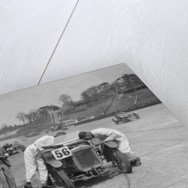 J Reeves and HHB Beacon's Austin Ulster at the JCC Double Twelve race, Brooklands, 8/9 May 1931 by Bill Brunell