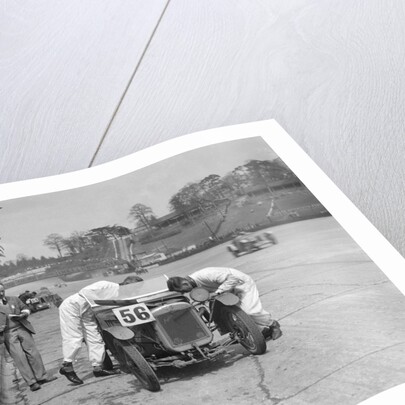 J Reeves and HHB Beacon's Austin Ulster at the JCC Double Twelve race, Brooklands, 8/9 May 1931 by Bill Brunell