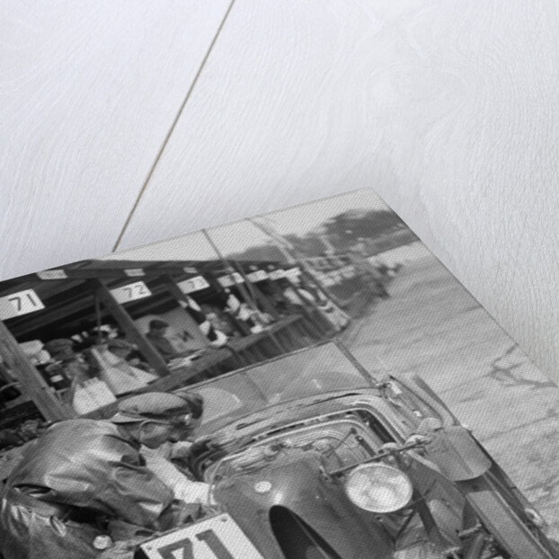 MG C type of Ron Horton and Bill Humphreys in the pits, JCC Double Twelve race, Brooklands, 1931 by Bill Brunell