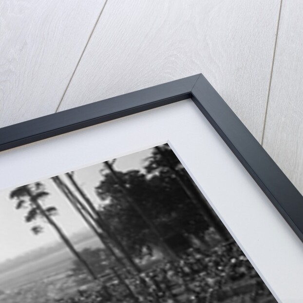 Talbot 90 on the banking at Brooklands, 1930s by Bill Brunell
