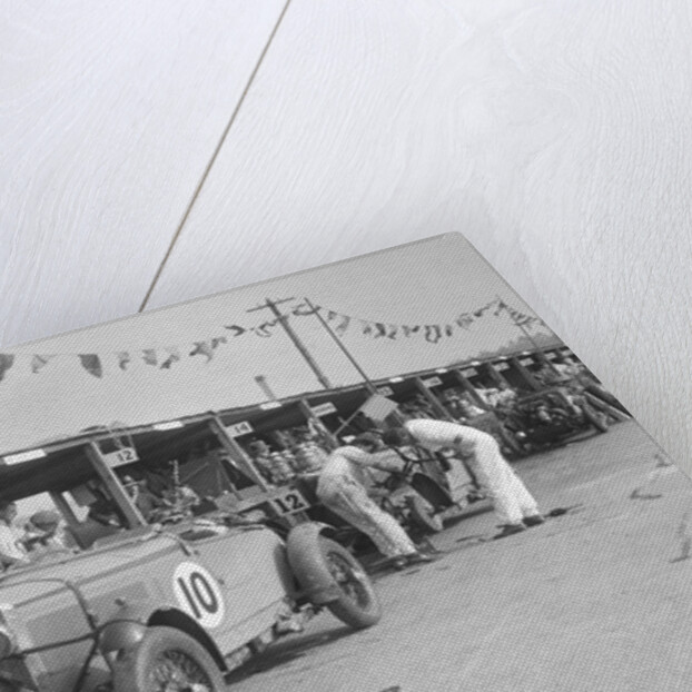 Two Talbot 105s in the pits at the JCC Double Twelve race, Brooklands, 8/9 May 1931 by Bill Brunell