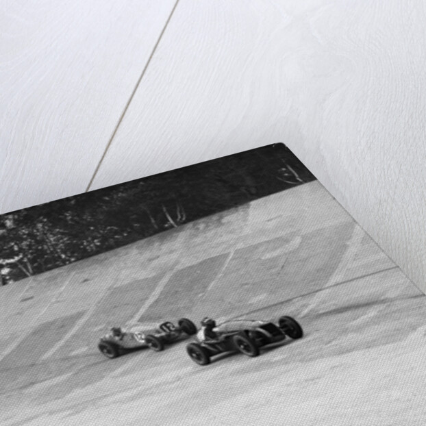 HC Hunter's Alta leading a Delahaye, JCC International Trophy, Brooklands, 2 August 1937 by Bill Brunell