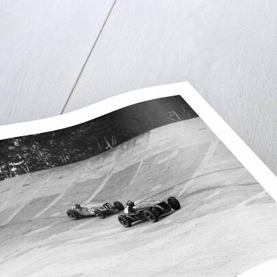 HC Hunter's Alta leading a Delahaye, JCC International Trophy, Brooklands, 2 August 1937 by Bill Brunell