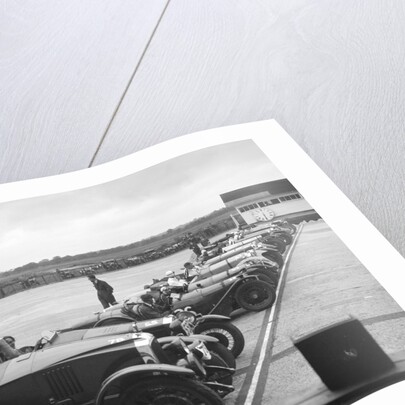 Cars on the start line at the JCC Members Day, Brooklands, 4 July 1931 by Bill Brunell