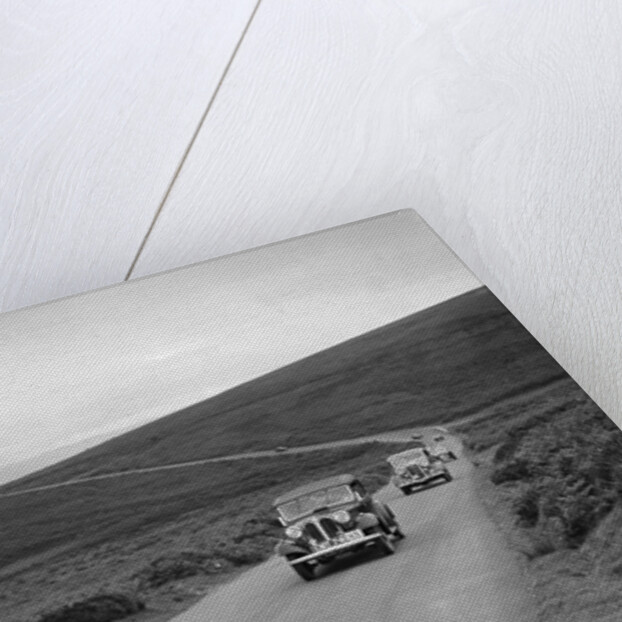 AS Whiddington's Frazer-Nash BMW ahead of RE Wright's Ford V8 at the MCC Torquay Rally, July 1937 by Bill Brunell