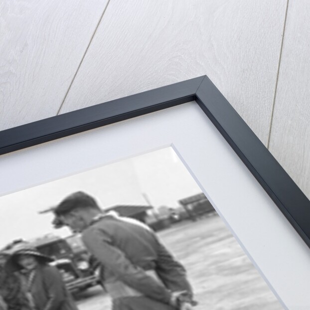 People examining Leon Cushman's Austin 7 racer at Brooklands for a speed record attempt, 1931 by Bill Brunell
