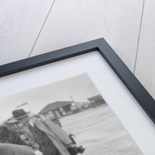 People examining Leon Cushman's Austin 7 racer at Brooklands for a speed record attempt, 1931 by Bill Brunell