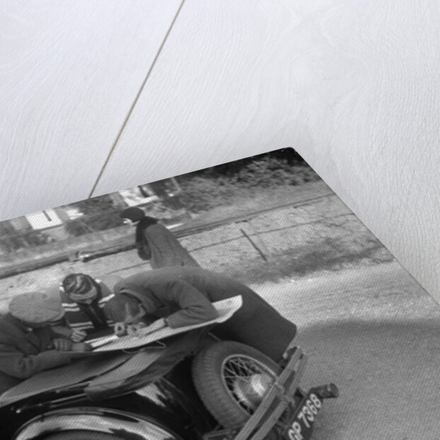 Wolseley Hornet taking part in the Bugatti Owners Club car treasure hunt, 25 October 1931 by Bill Brunell