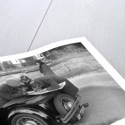 Wolseley Hornet taking part in the Bugatti Owners Club car treasure hunt, 25 October 1931 by Bill Brunell